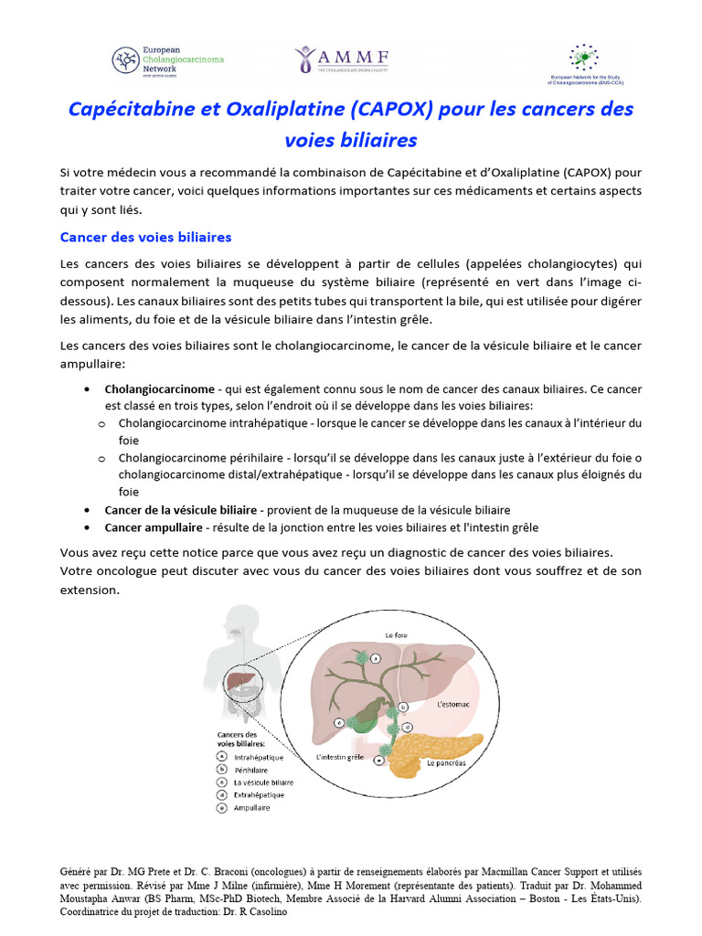 CAPOX : Chimiothérapie et effets secondaires | PDF | Cancer ...