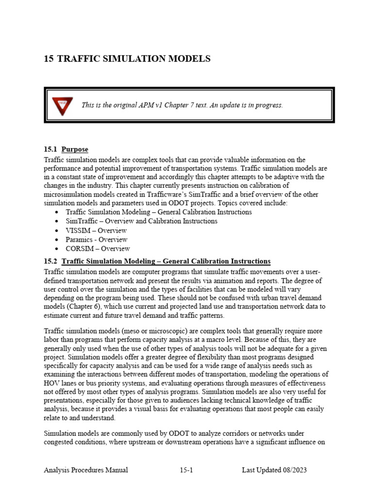 Traffic Simulation Model Calibration Guide | PDF | Traffic | Simulation