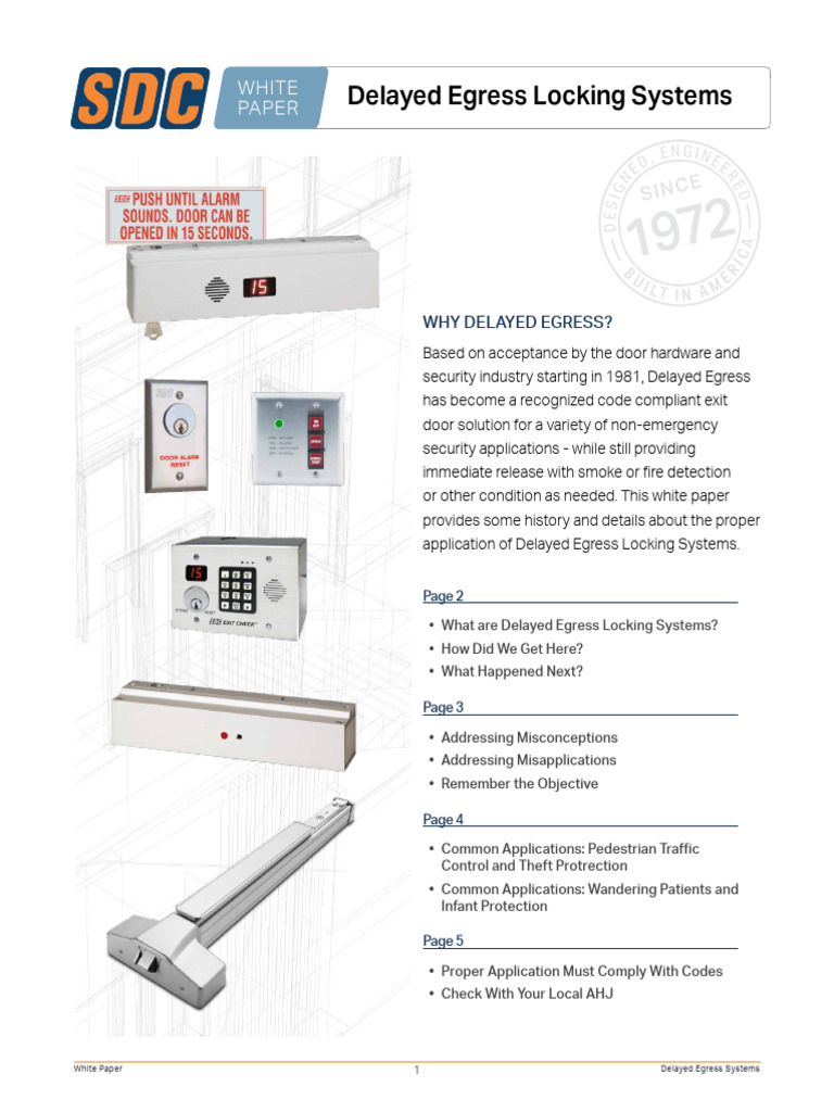 Whitepapers Delayedegress | PDF | Door | Safety