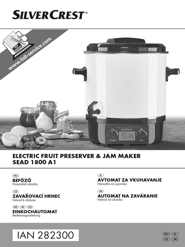 SilverCrest SEAD 1800 A1 Preserving Cooker | PDF