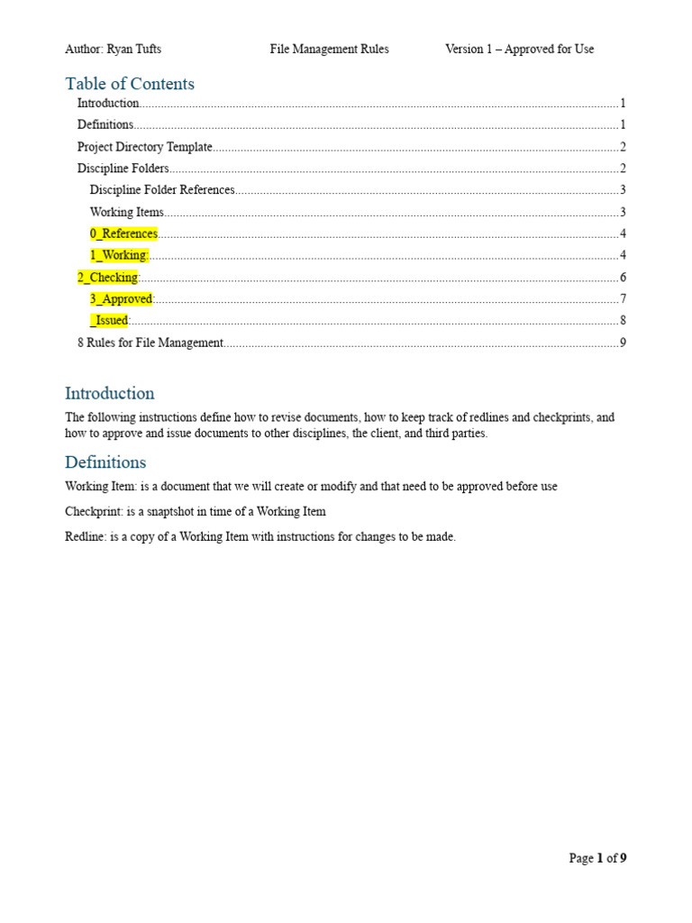 File Management Rules for Projects | PDF | Computer File | Directory ...