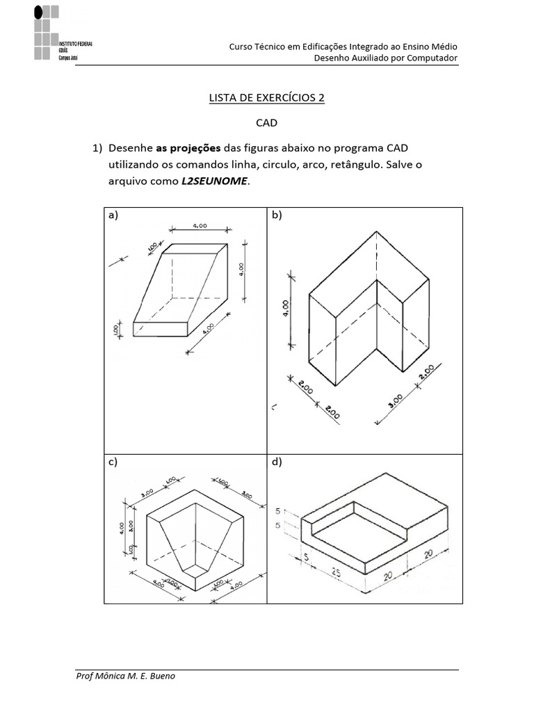 Lista 2 cad em 2022 pdf
