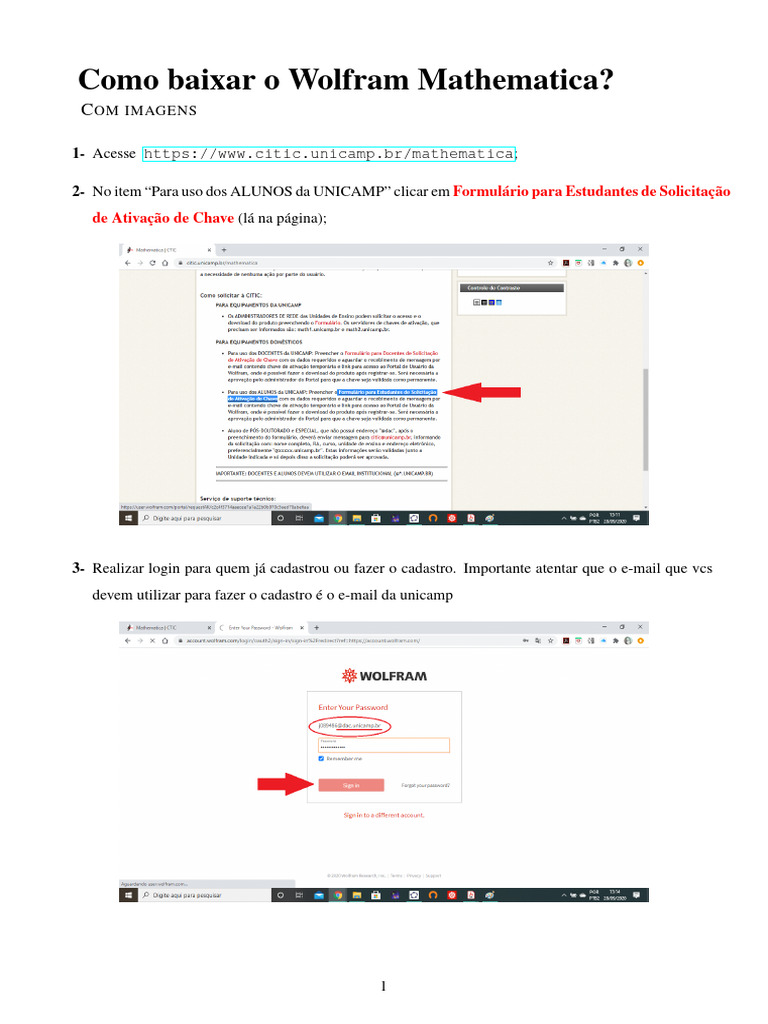 Como Baixar Wolfram Mathematica UNICAMP | PDF
