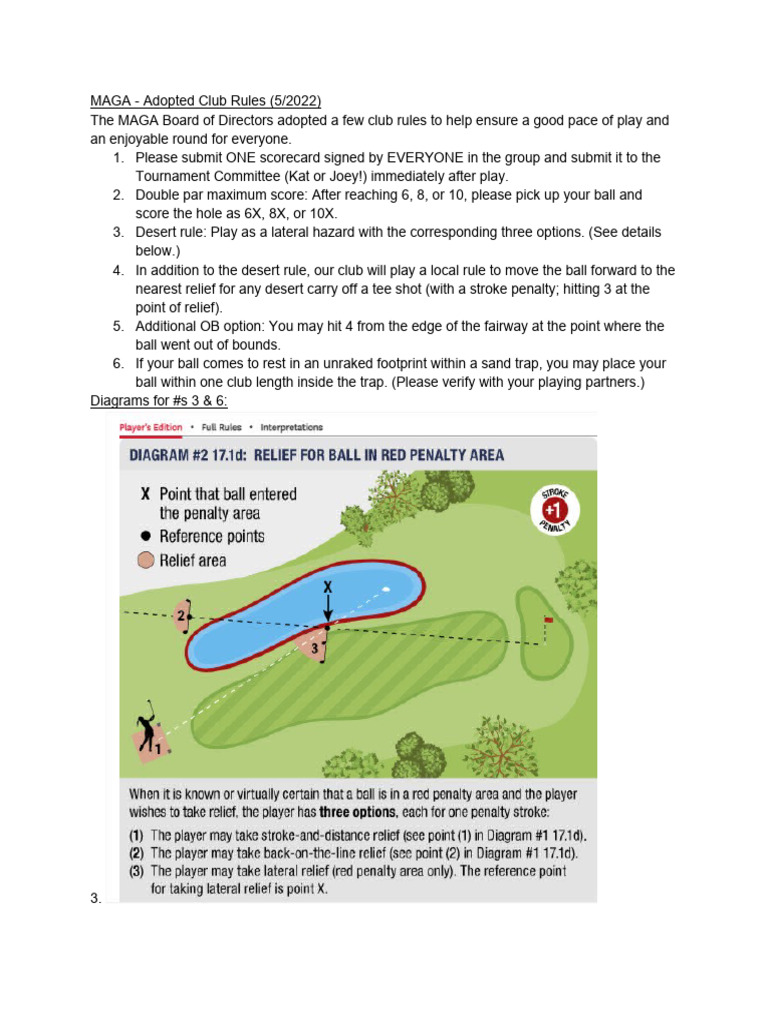 MAGA - Adopted Club Rules 5 2022 | PDF | Sports & Recreation