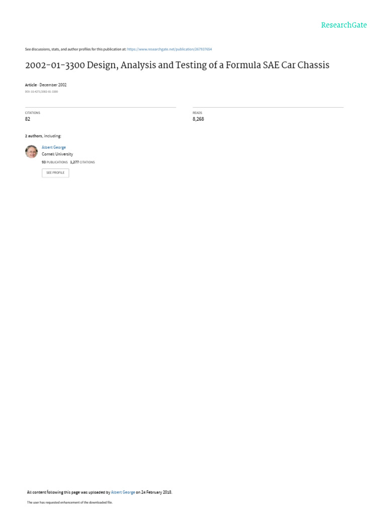 Design Analysis And Testing Of Fsae Car Pdf Beam Structure Bending