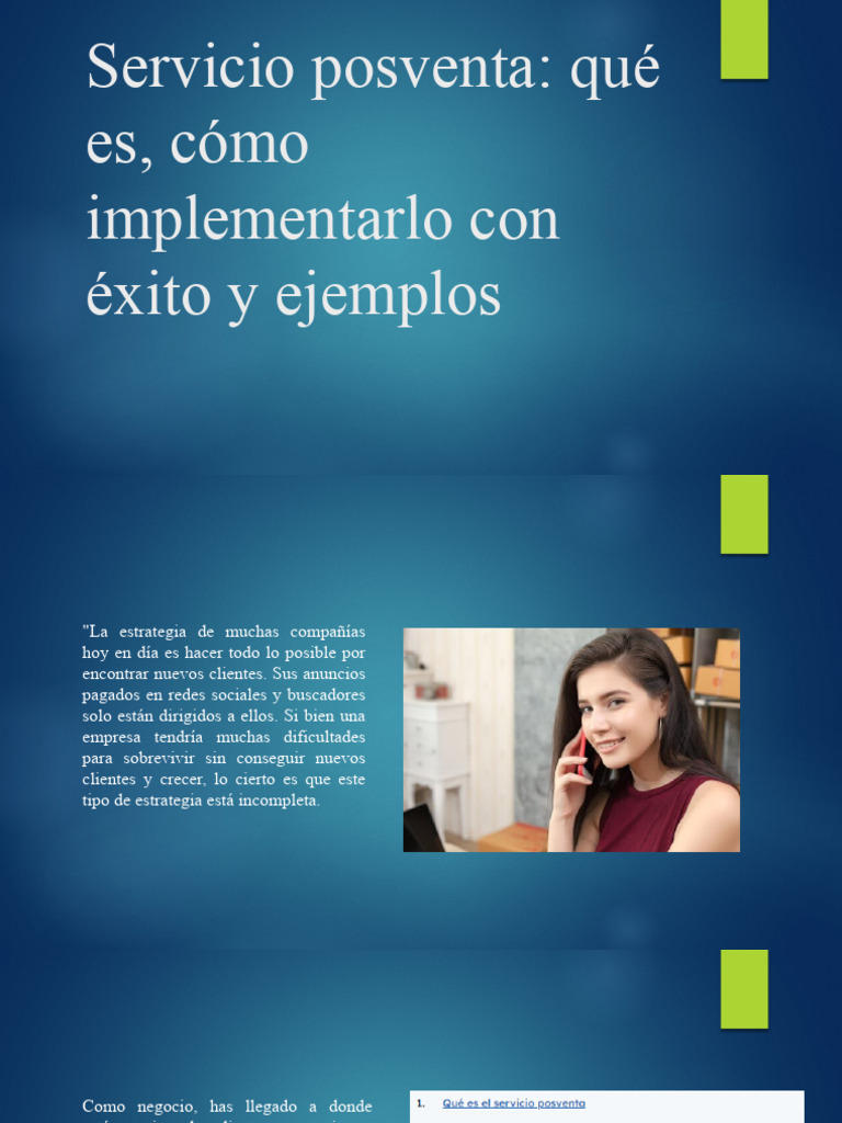 Claves del Servicio Posventa Efectivo | PDF | Servicio al Cliente ...