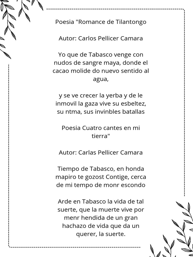 Poesía de Carlos Pellicer: Tabasco y Cultura Maya | PDF