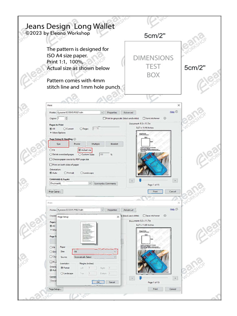 Jeans Design Long Wallet Pattern Guide | PDF