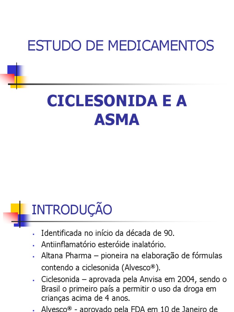 CICLESONIDA | PDF | Asma | Inflamação