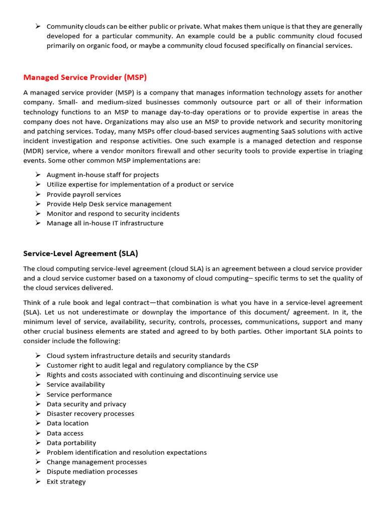 Cc all in one 52 pdf service level agreement cloud computing