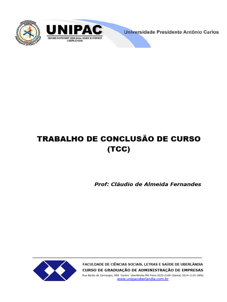 Trabalho de Conclusao de Curso TCC | PDF | Abstract (resumo) | Caixa ...