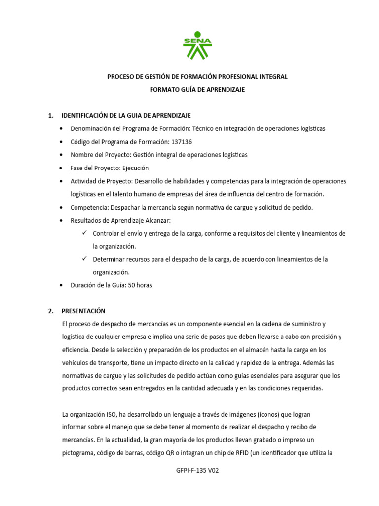 Gfpi f 135 guia de aprendizaje integraci n operaciones log sticas n 1