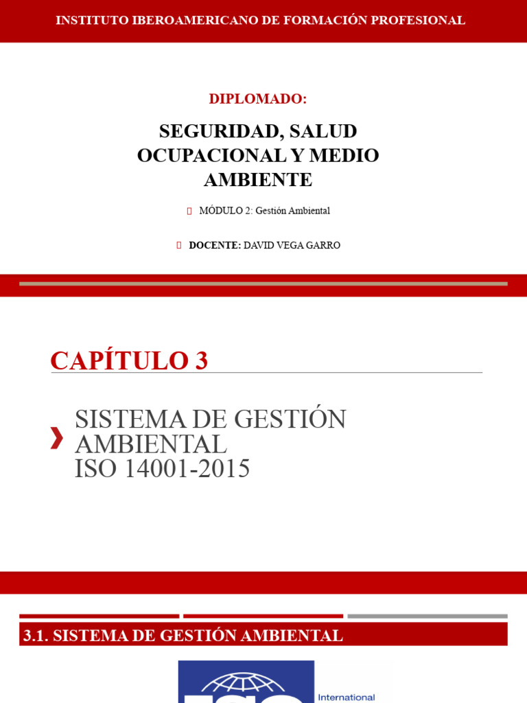 Sistema de Gestión Ambiental ISO 14001 | PDF | Entorno natural ...