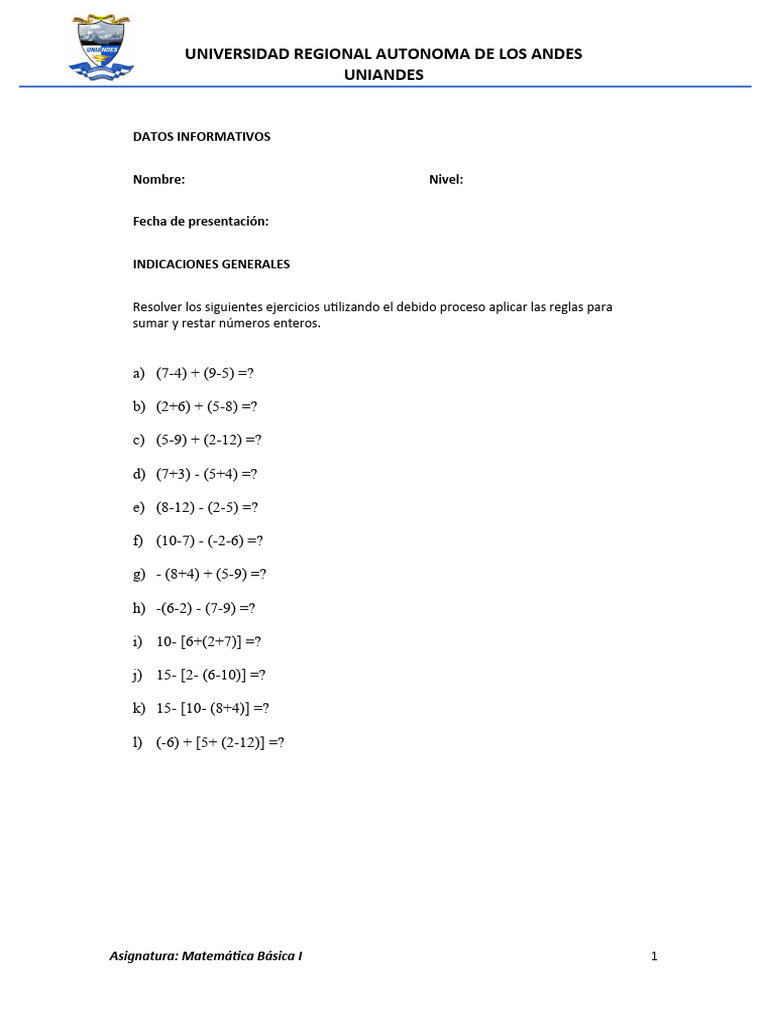 Resolver Los Siguientes Ejercicios | PDF | Métodos y materiales de ...