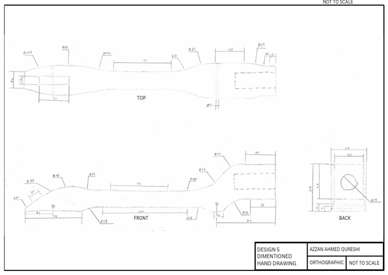 Hand-Drawn Orthographic Design by Azzan Qureshi | PDF