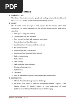 Method Statement