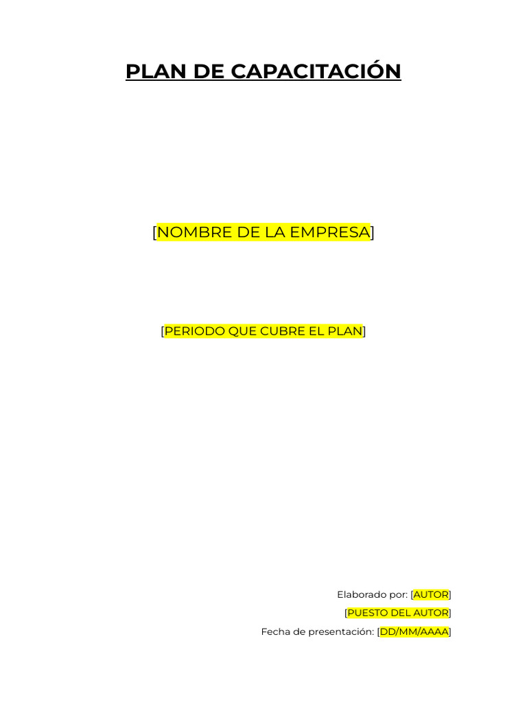 Plan de Capacitación para Empleados | PDF | Business | Gestión de ...