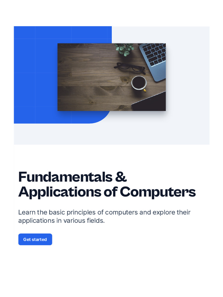 Fundamentals and Applications of Computers | PDF | Operating System ...