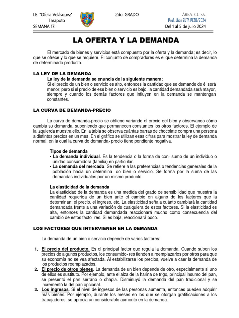 Efectos de la Población en Oferta y Demanda | PDF | Oferta (economía ...