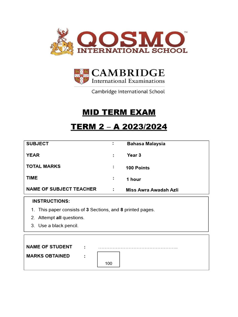 Midterm Year 3 | PDF