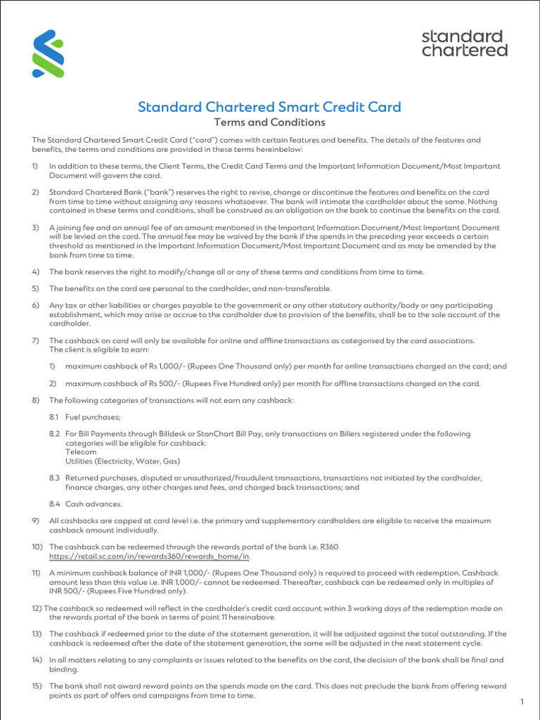 In Smartcard Product Terms and Conditions | PDF | Credit Card | Payments