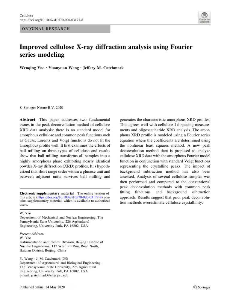 10.1007@s10570 020 03177 8 | PDF | Discrete Fourier Transform | Fast ...