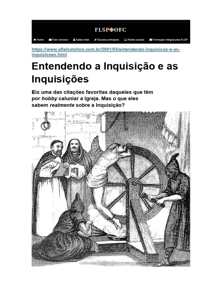 Inquisição: Contexto e Perspectivas Históricas | PDF | Catarismo ...