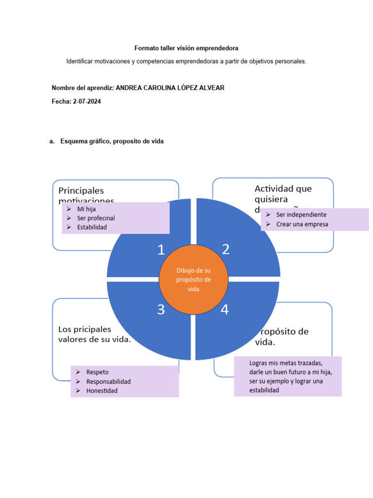Anexo Formato Vision Emprendedora | PDF