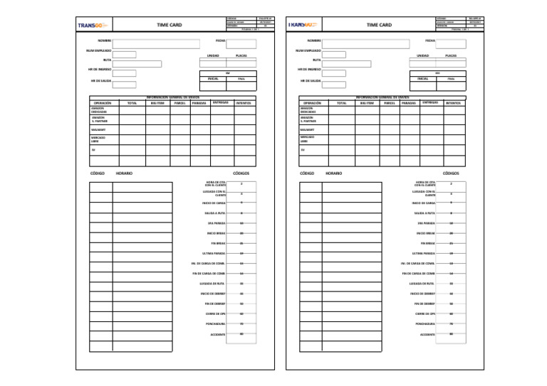 Intento Time Card | PDF