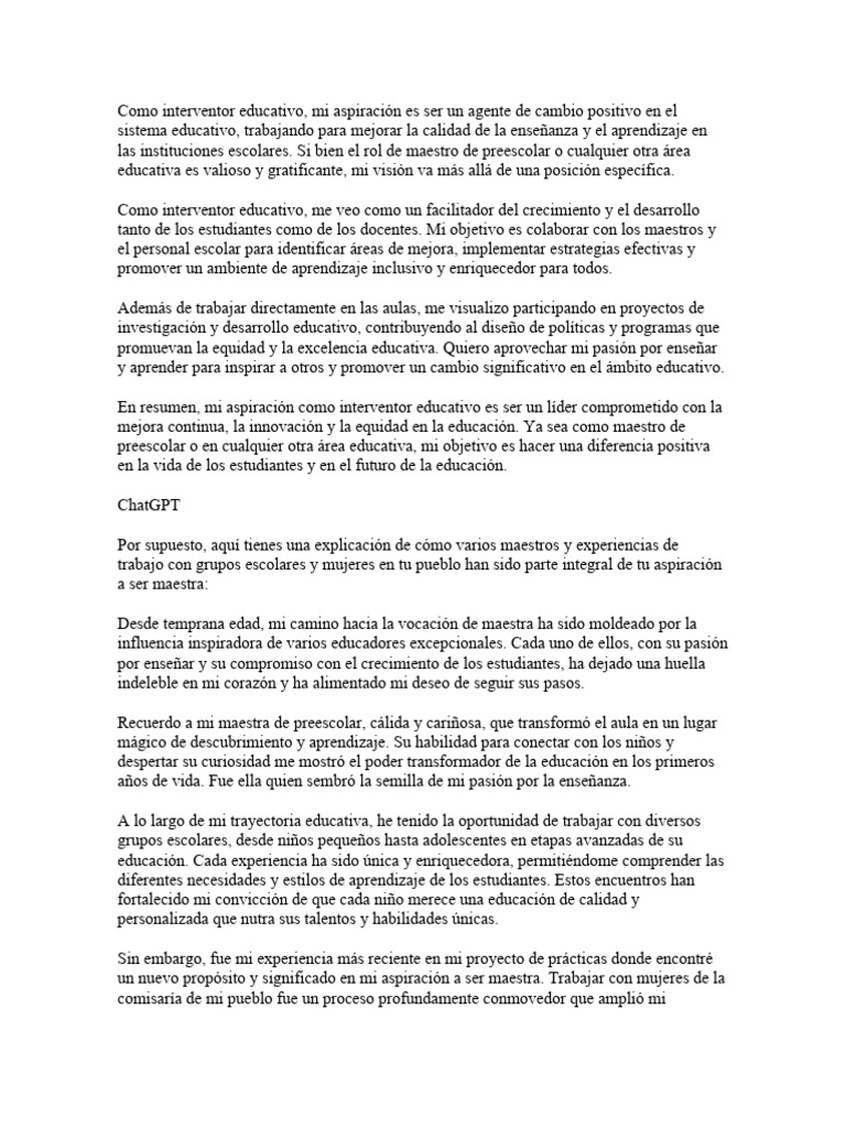 Rol del Interventor Educativo | PDF | Educación de la primera infancia ...
