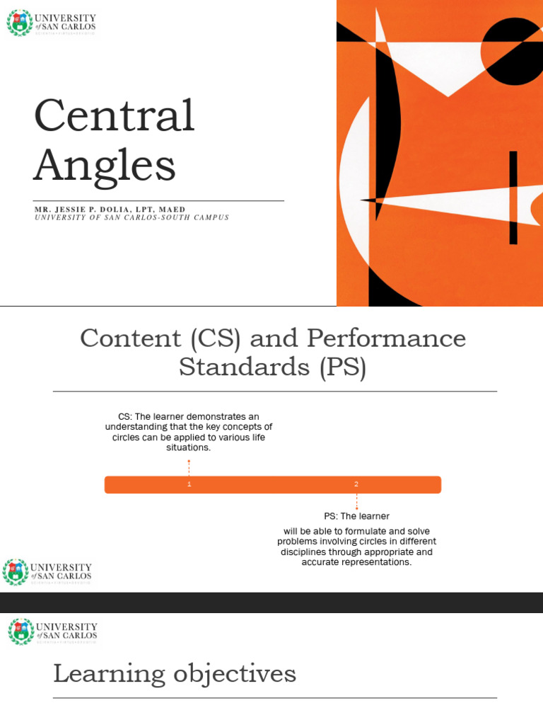 Central and Inscribed Angles Explained | PDF | Circle | Angle