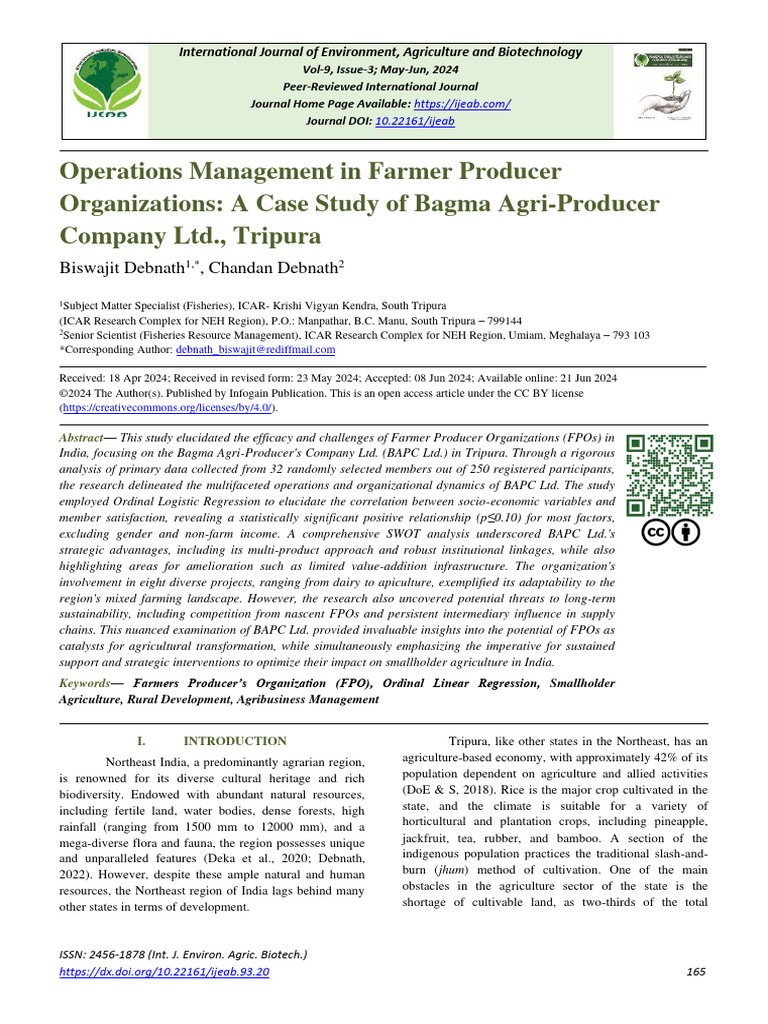 Operations Management in FPOs: Bagma Case Study | PDF | Regression ...