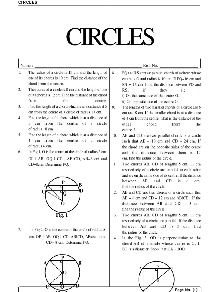 Circles Pdf Circle Triangle