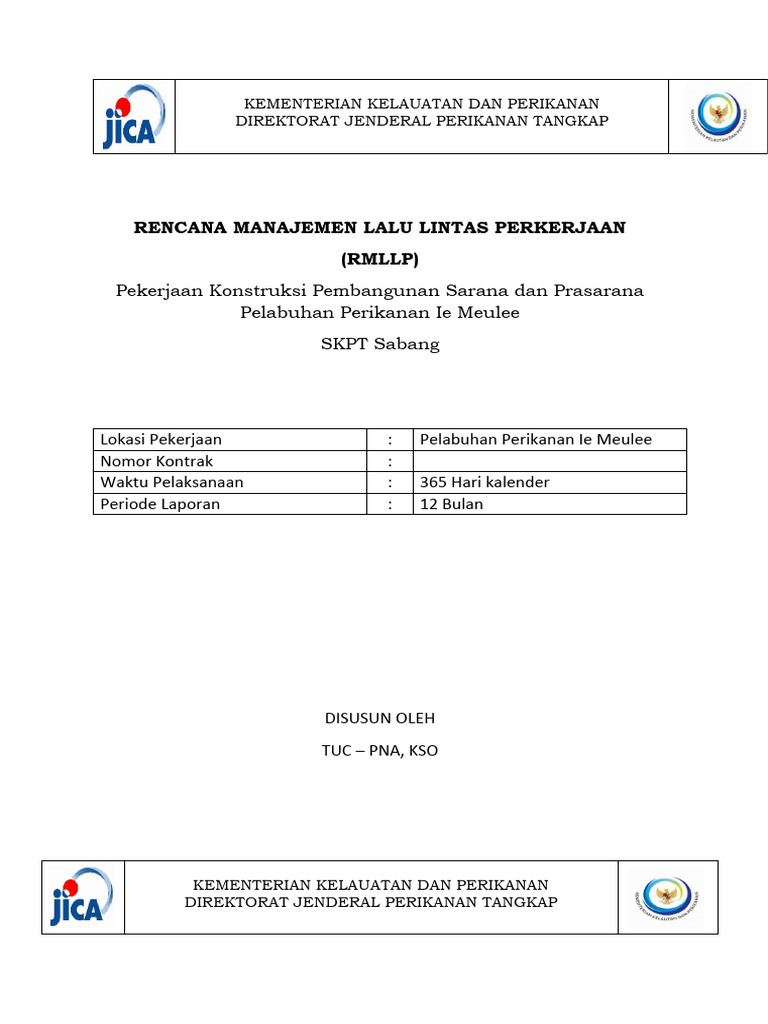Rencana Manajemen Lalu Lintas RMLLP | PDF | Teknologi & Rekayasa