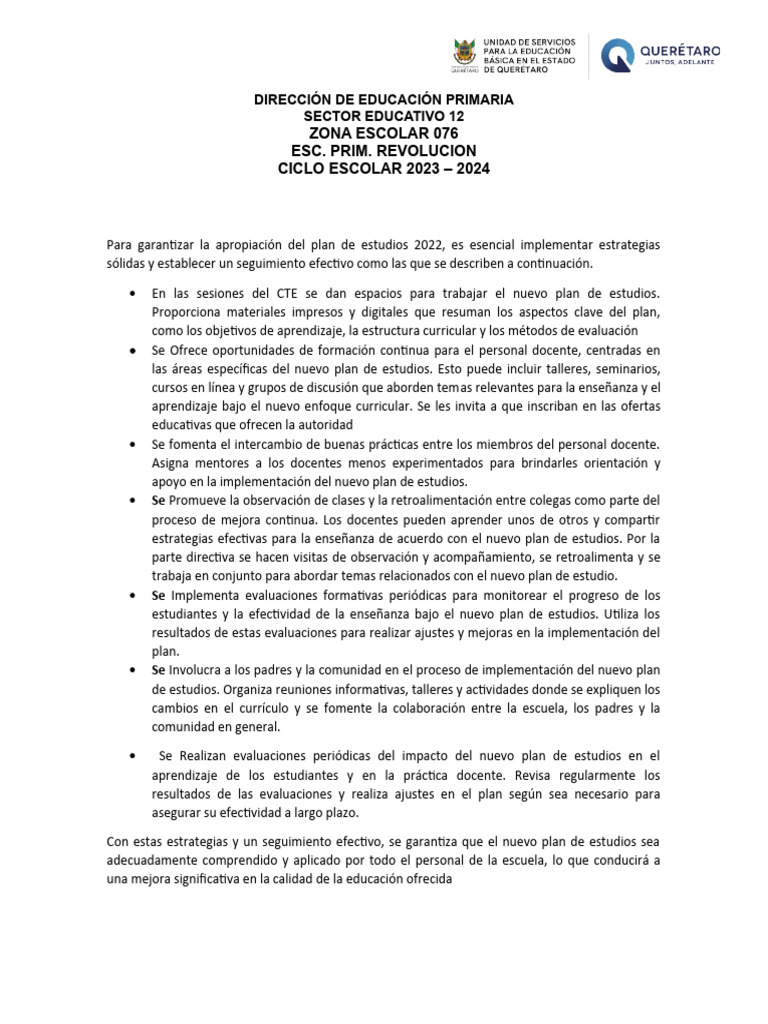 Estrategias para Apropiación del Plan 2022 | PDF | Plan de estudios ...
