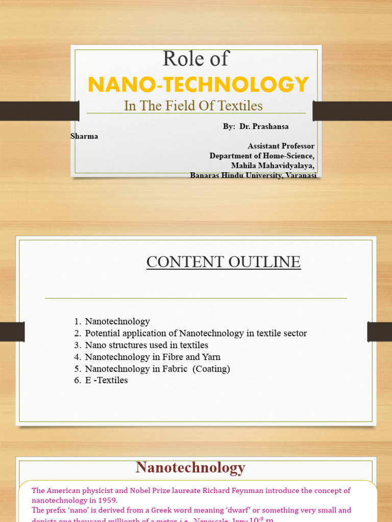 Role of NT in Textile | PDF | Nanotechnology | Textiles