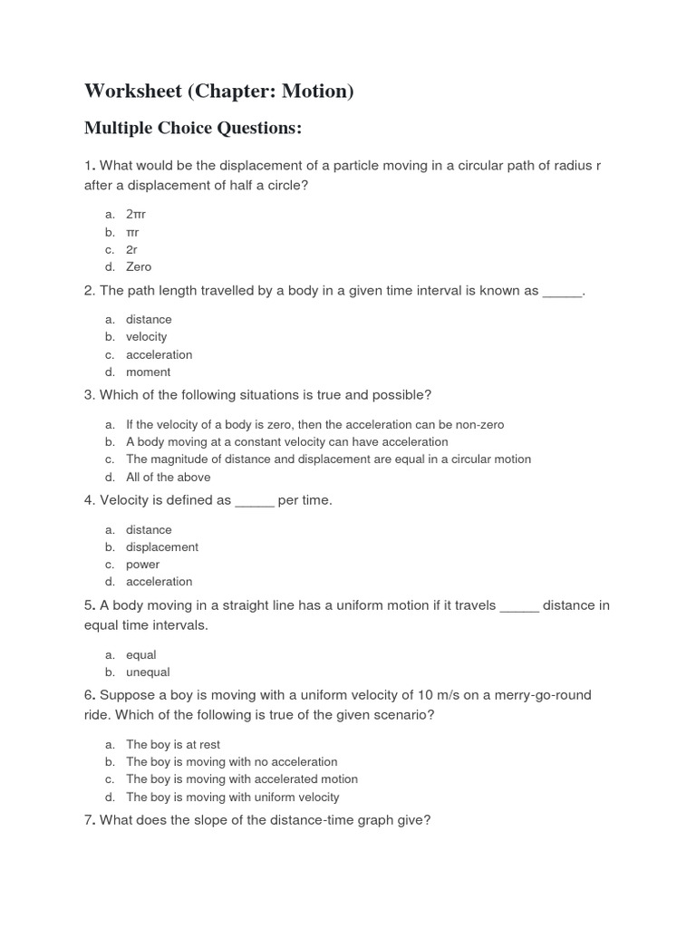 Example Of Random Motion Class 9
