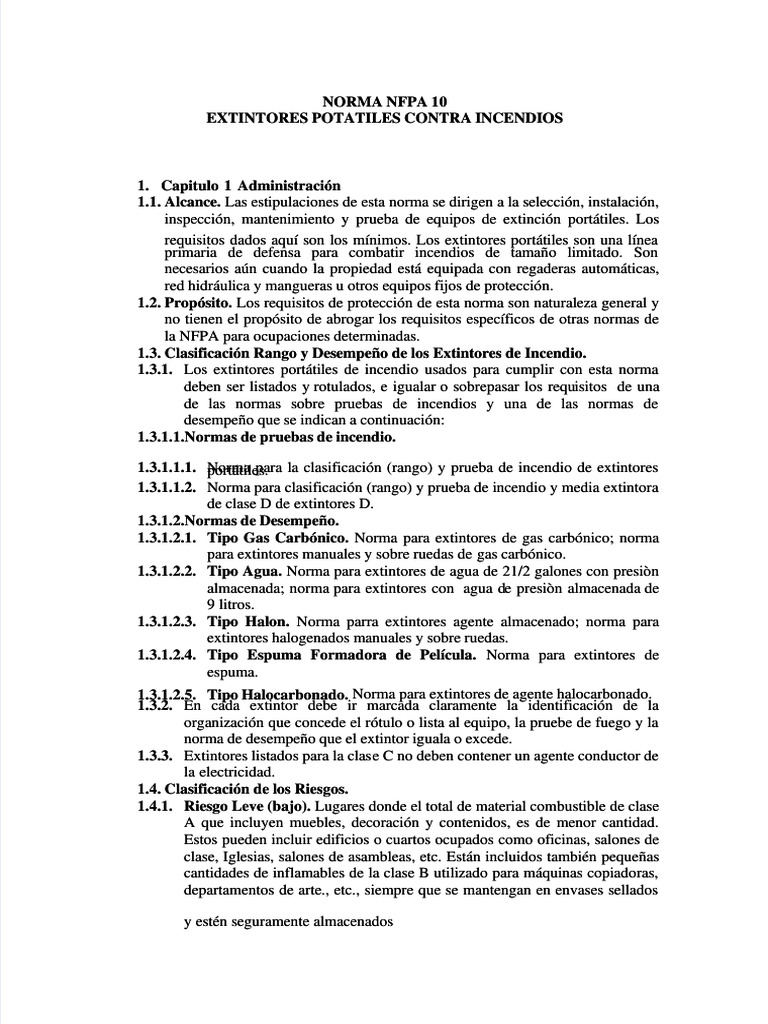 PDF Norma Nfpa 10 - Compress | PDF | Agua | Presión