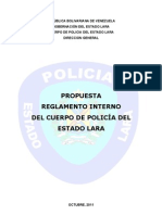 Reglamento Interno Del Cuerpo de Policia Del Estado Lara (Propuesta)