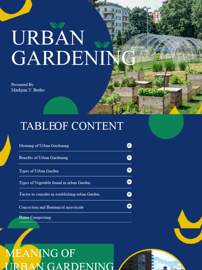 Urban Gardening: Types and Benefits | PDF | Urban Agriculture | Hydroponics