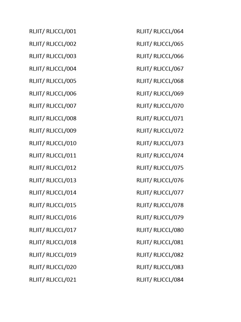 Lab Numbering | PDF