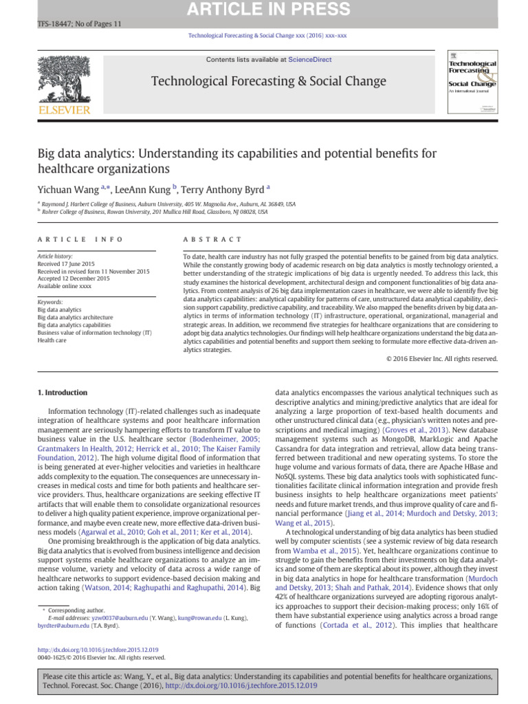 Big Data Analytics in Healthcare Insights | PDF | Big Data | Analytics