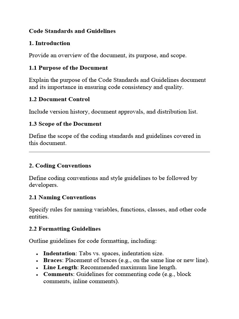 Code Standards and Guidelines | PDF | Scope (Computer Science) | Source