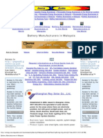 Battery Manufacturers in Malaysia