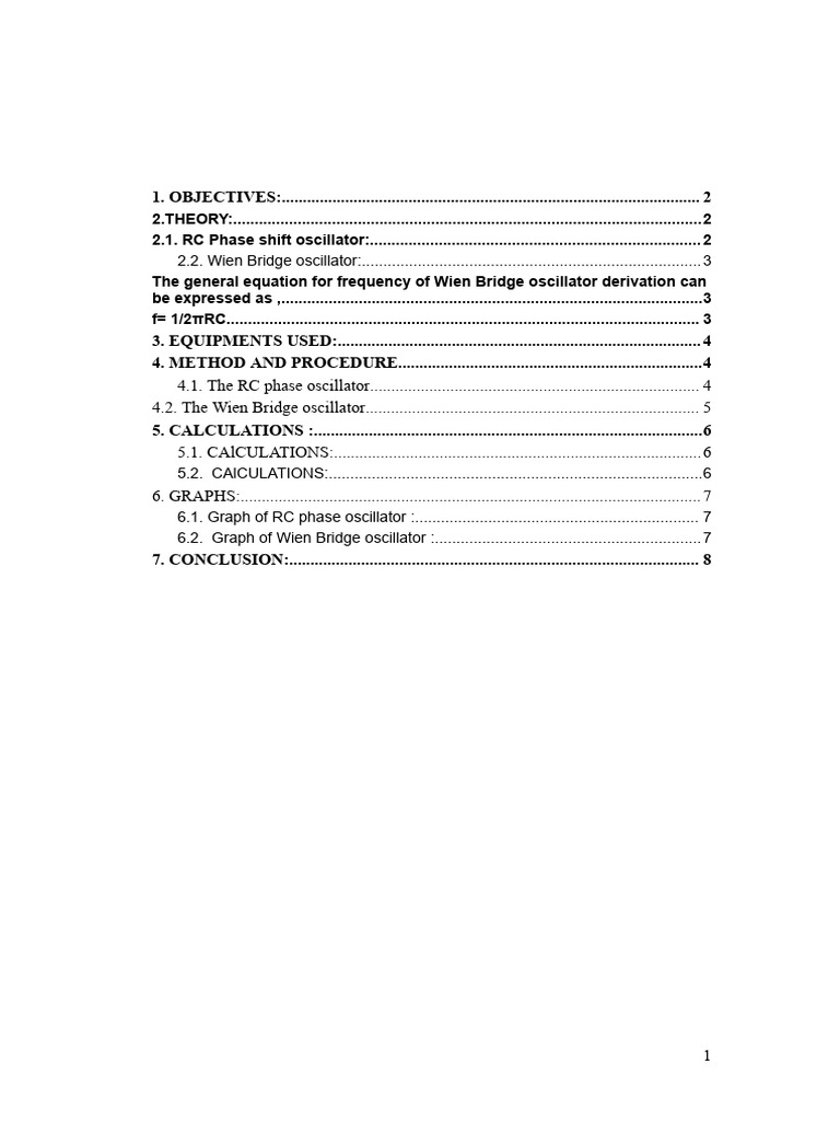 Sem 2 Lab 1 Electronics Pdf Electronic Oscillator Electrical