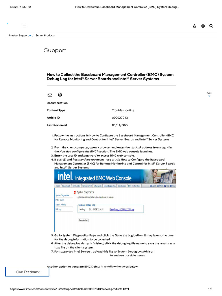 Intel BMC | PDF