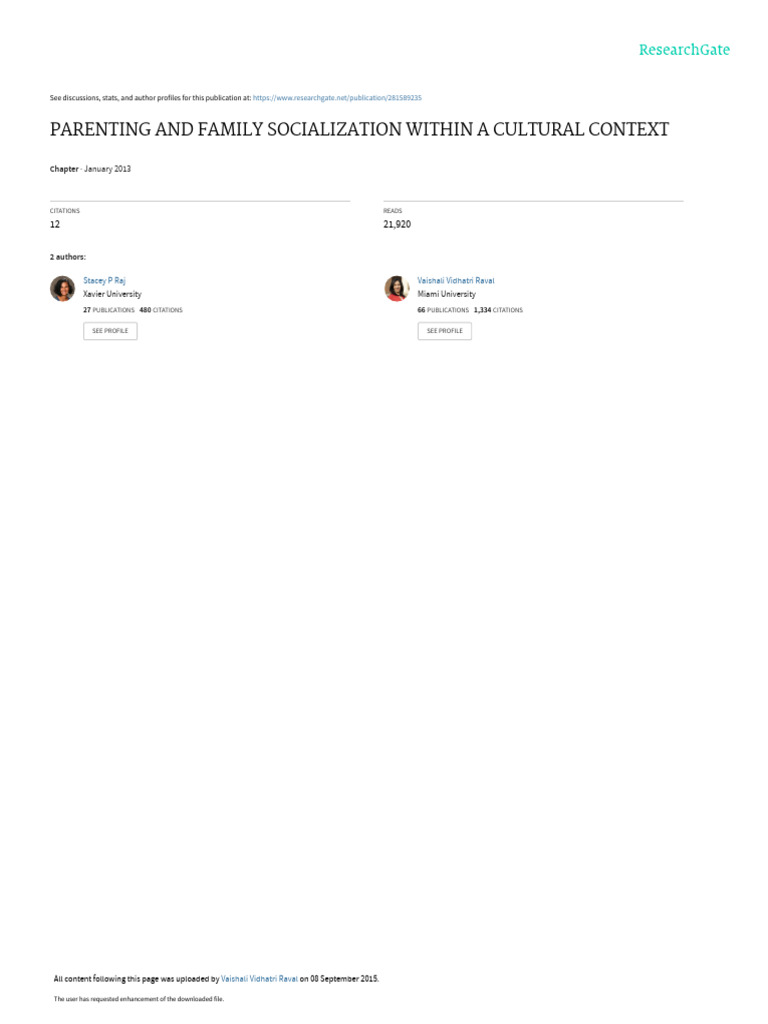 Raj Raval 2012 Chapterfinal | PDF | Parenting | Socialization