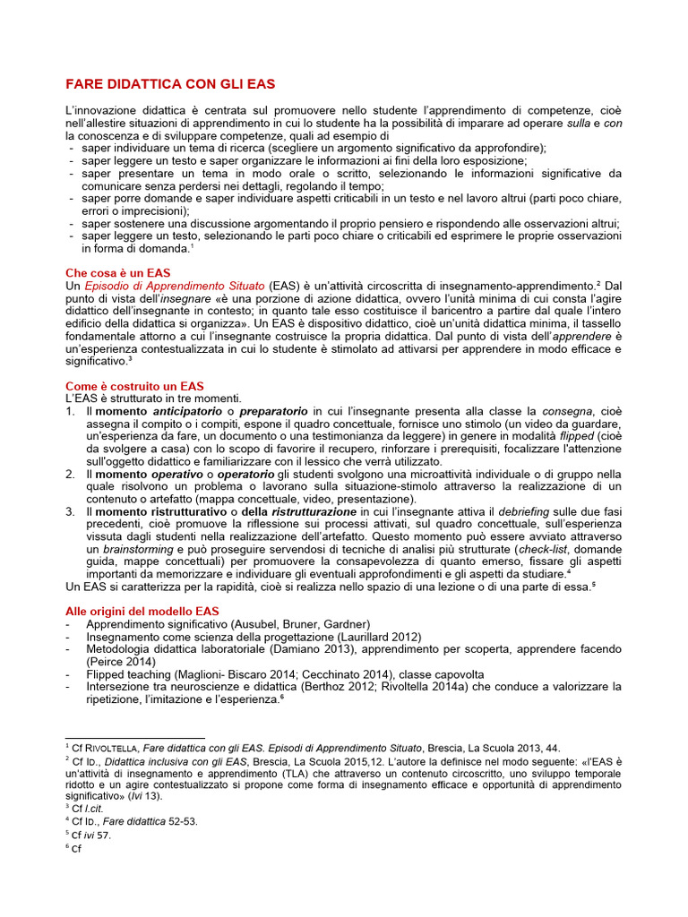 EAS Sintesi | PDF