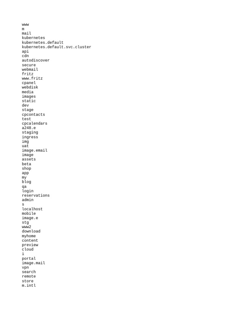 N0kovo Subdomains Small | PDF | Internet | Computing