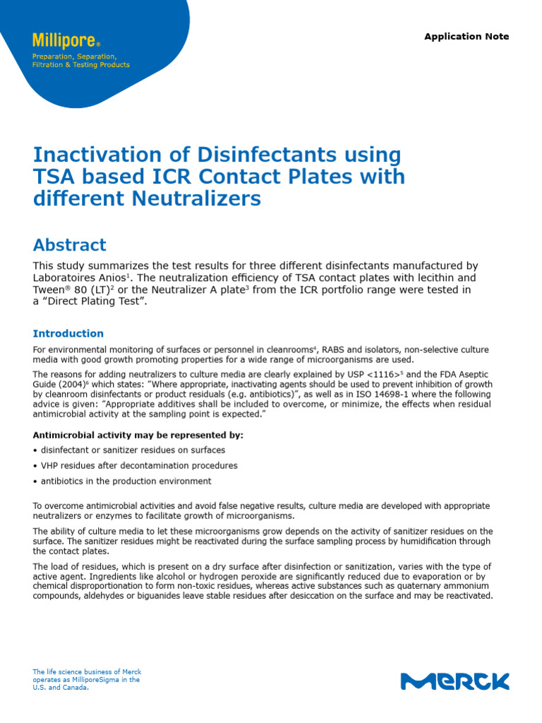 2018 - 12039 - Application Note Inactivation of Disinfectants Using TSA ...